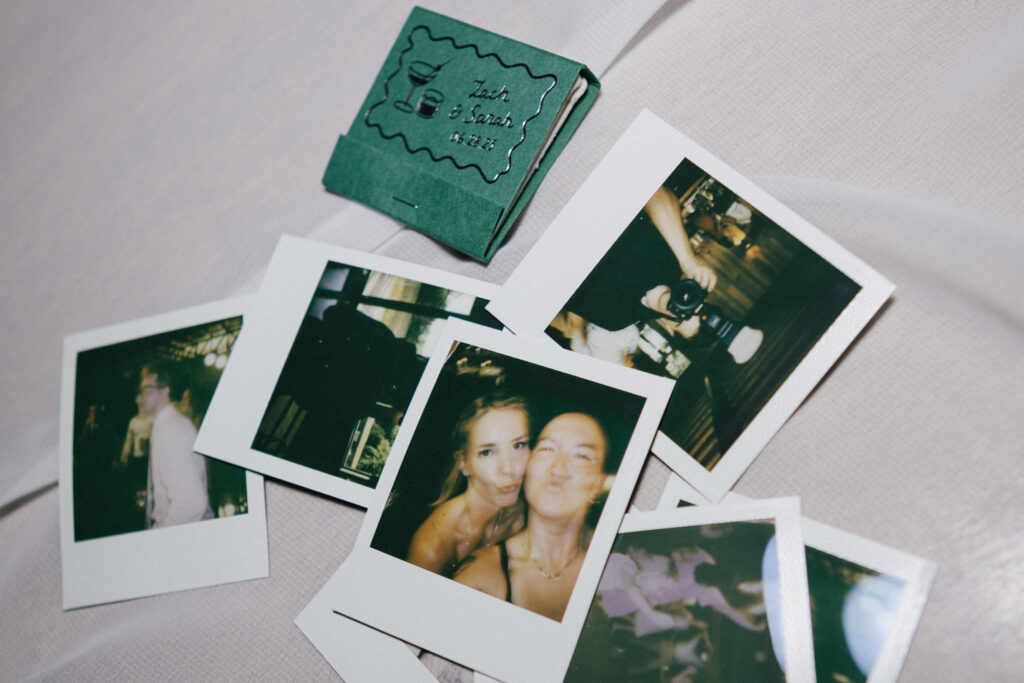 Wedding Polaroids at Juniper Gardens, Hillside location Fair Grove, MO